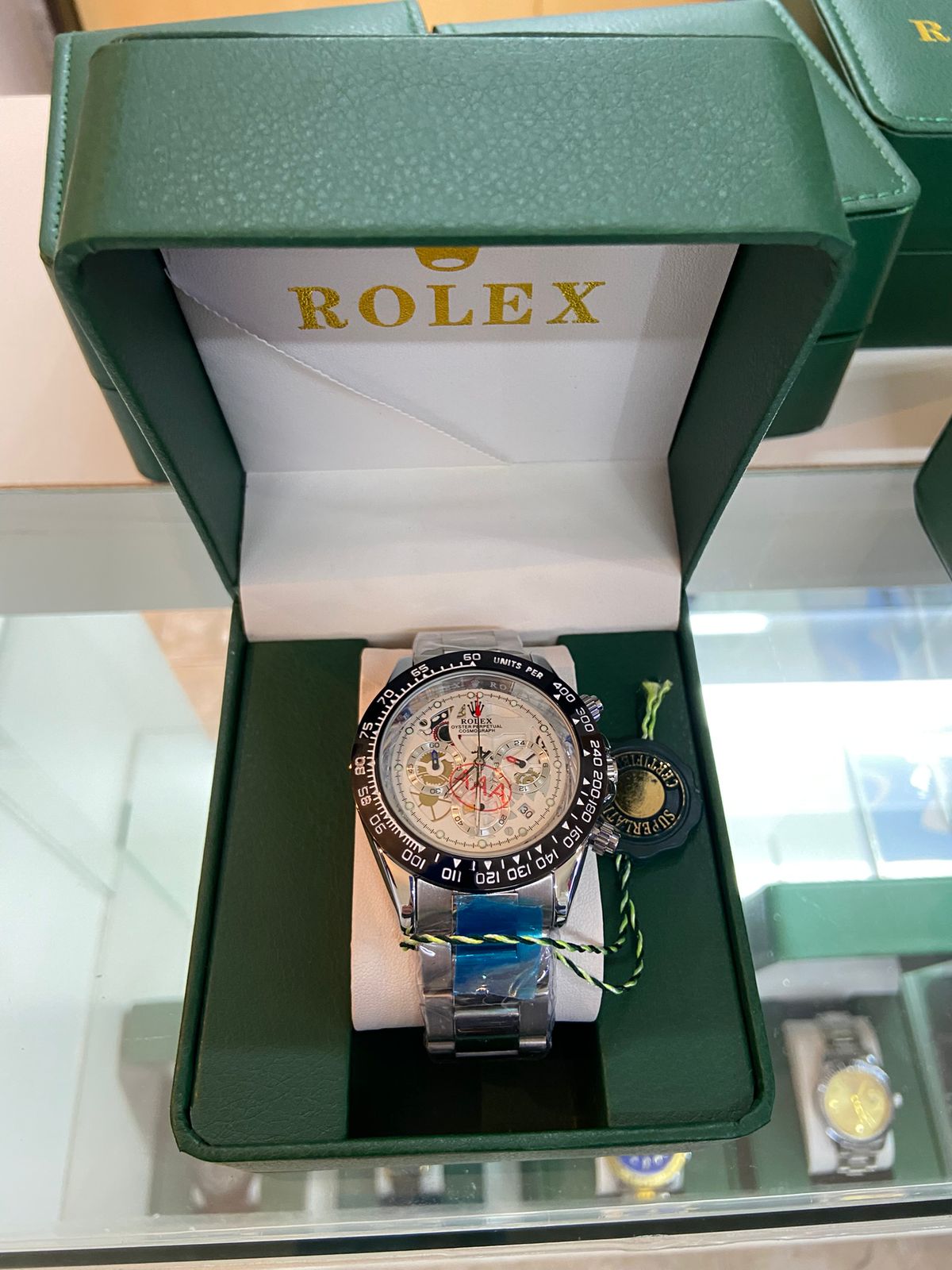 R#07 – Reloj Cosmograph Daytona Silver Chrono  – Caja y Bolsa Rolex